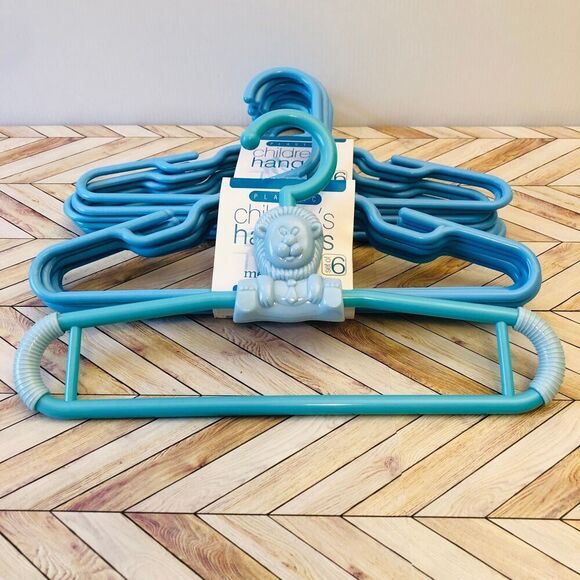 Boys Kids/Baby Blue Plastic Hangers Lot - Picture 3 of 10